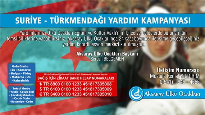 Türkmen Kardeşlerimize Yardım Kampanyası Başlatıldı.