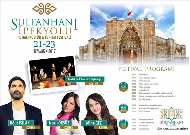 Sultanhanı İpek Yolu Halı Kültür ve Turizm Festivali Düzenleniyor