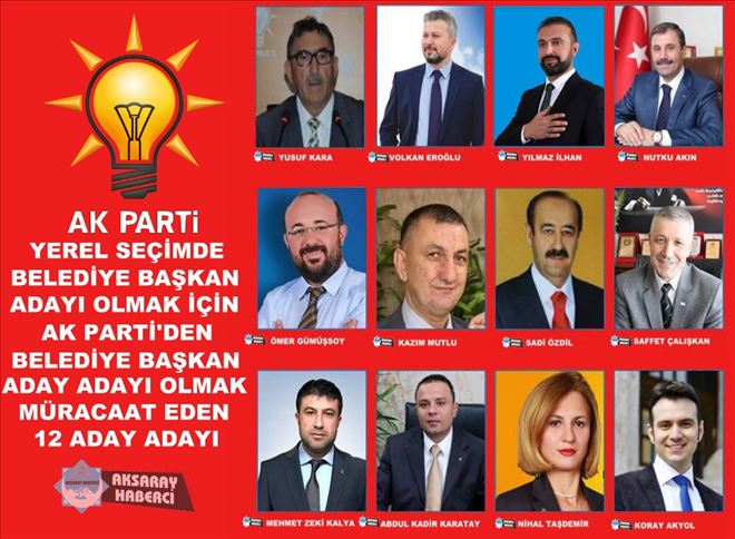AK Parti Aksaray Belediye Başkan Adayı Olmak İçin 12 Kişi Müracaat Etti