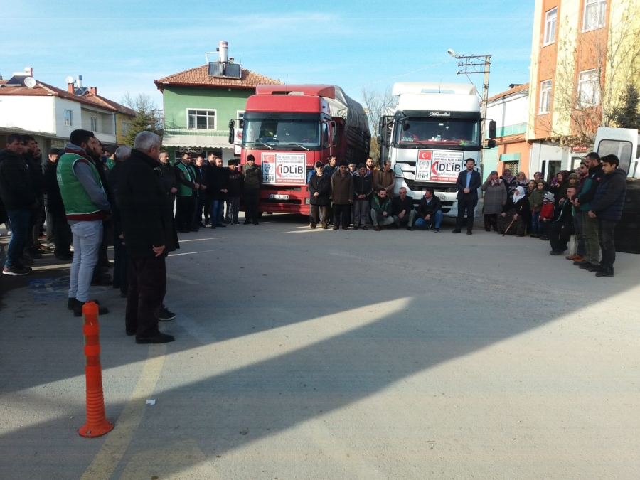 Aksaray İHH tarafından İdlib'e 4TIR Yardım daha Gönderildi