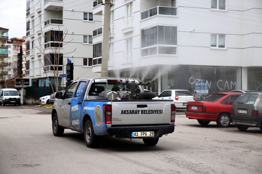 Aksaray'da Mahalleler Dezenfekte Yapılıyor